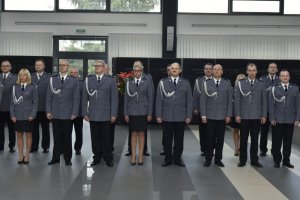 Uroczystość przywitania nowego komendanta w Częstochowie.
