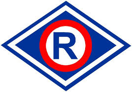 litera R symbol policyjnego wydziału ruchu drogowego